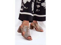 Sandály na podpatku model 211364 step in style