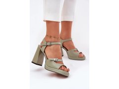 Sandály na podpatku model 212825 step in style