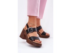 Sandály na podpatku model 213164 step in style