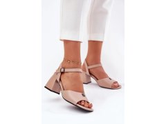 Sandály na podpatku model 213185 step in style