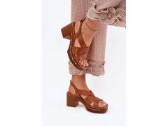 Sandály na podpatku model 214390 step in style