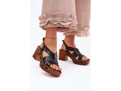 Sandály na podpatku model 214744 step in style