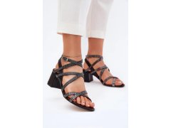 Sandály na podpatku model 215004 step in style