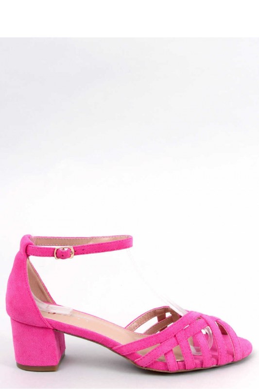 Dámské sandály na podpatku růžové model 177338 - Inello - Dámské boty sandály