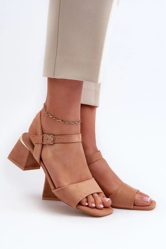 Sandály lt33 karamelové - step in style - Dámské boty sandály