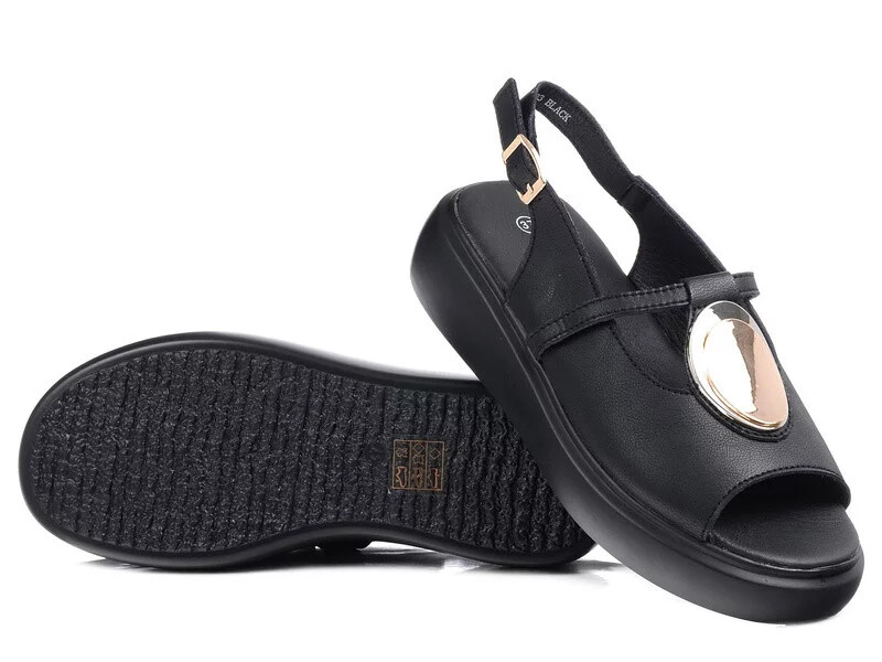 Dámské sandály na platformě gr51-603 černá - S.Barski - Dámské boty sandály