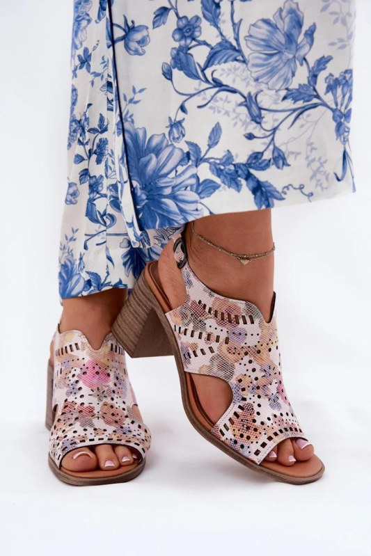 Sandály na podpatku model 211363 step in style - Dámské boty sandály