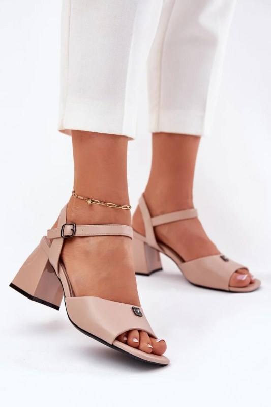 Sandály na podpatku model 213185 step in style - Dámské boty sandály