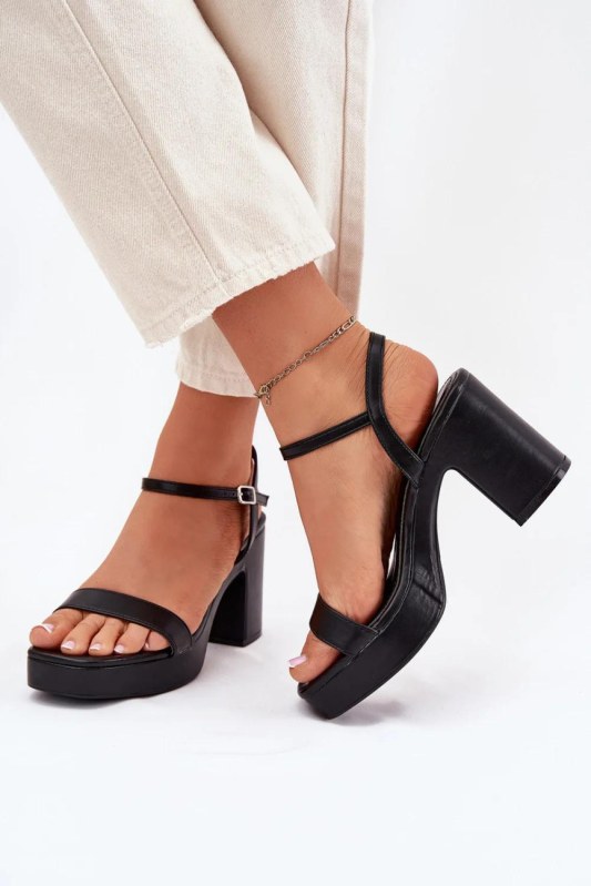 Sandály na podpatku model 214093 step in style