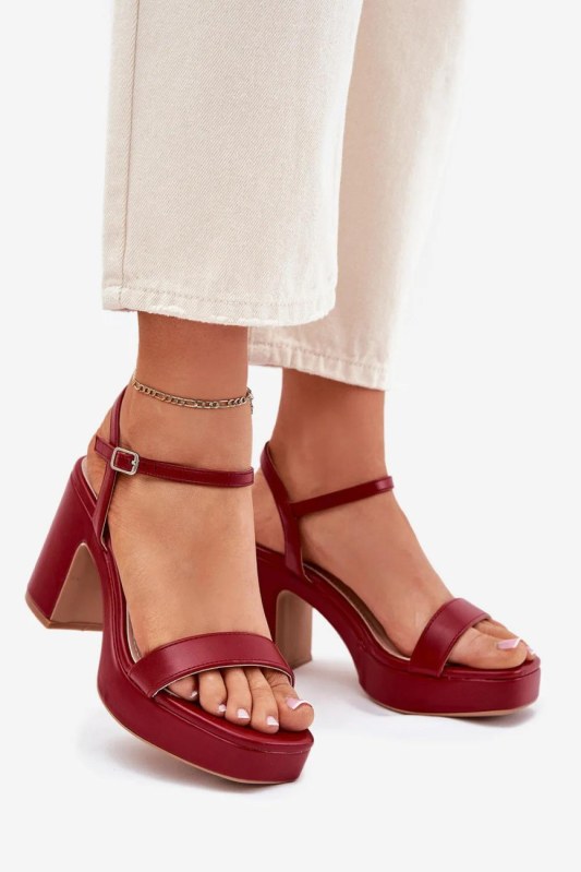 Sandály na podpatku model 214094 step in style