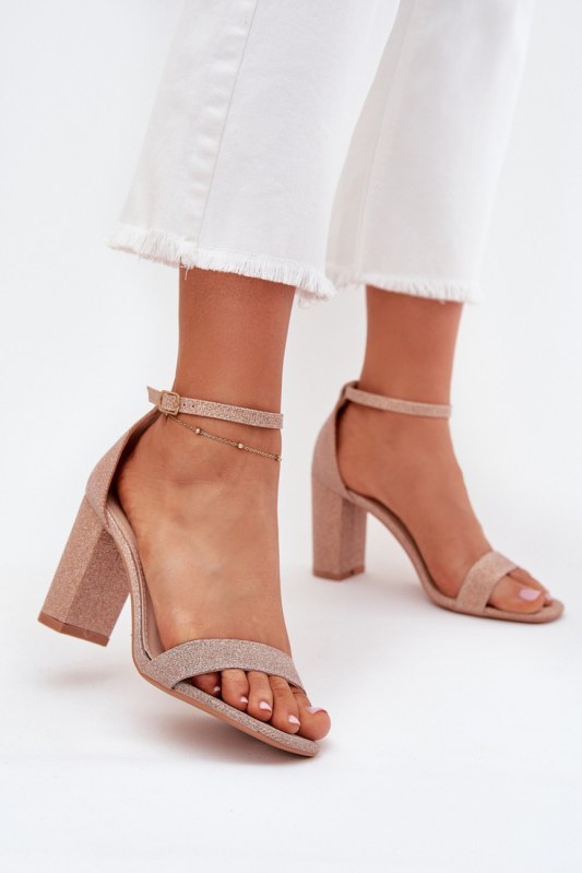 Sandály na podpatku model 215640 step in style - Dámské boty sandály