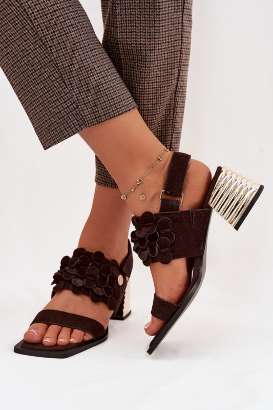 Sandály na podpatku model 225347 step in style