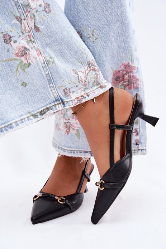 Sandály na podpatku model 227444 step in style