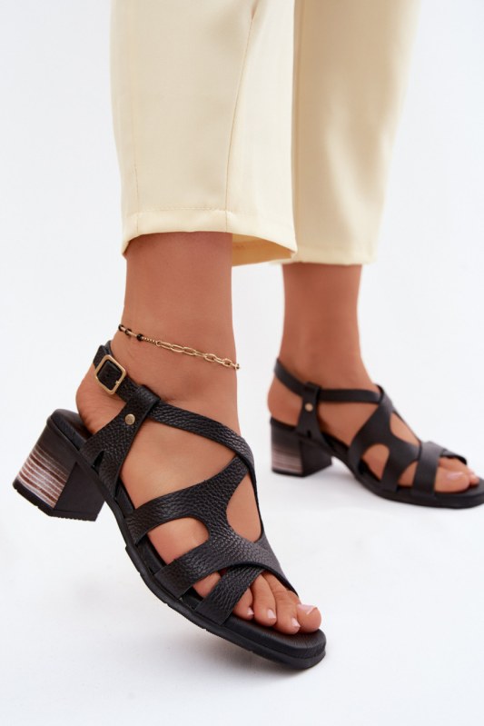 Sandály na podpatku model 227909 step in style