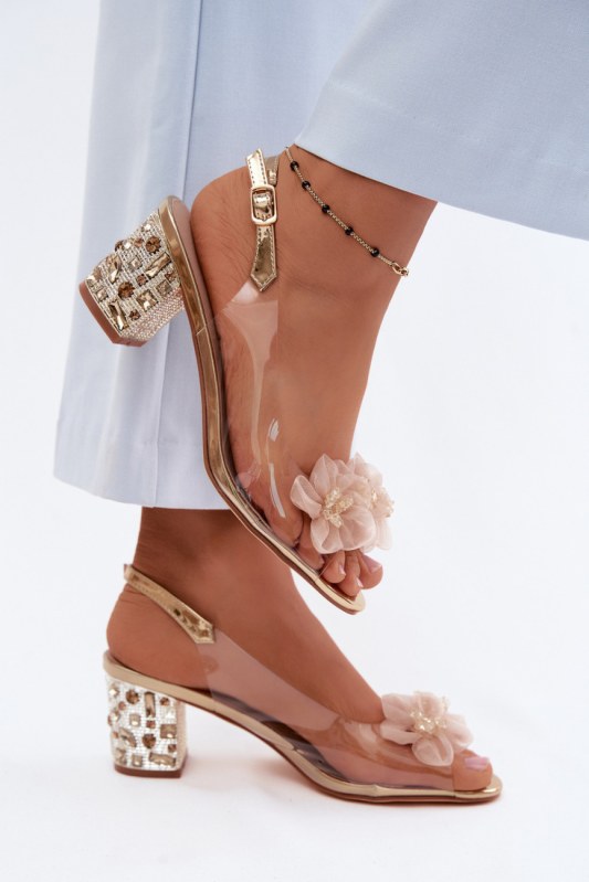 Sandály na podpatku model 228104 step in style