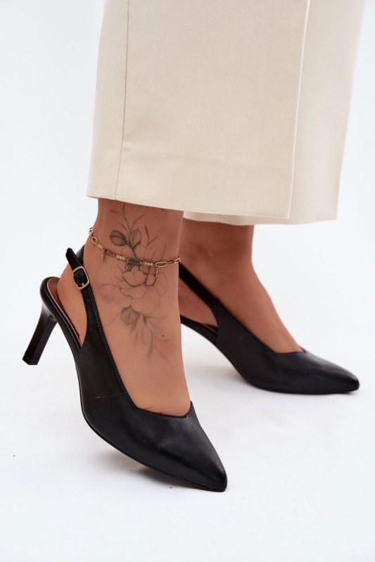 Sandály na podpatku model 228111 step in style
