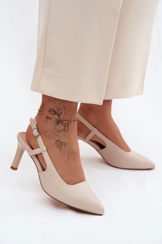 Sandály na podpatku model 228399 step in style