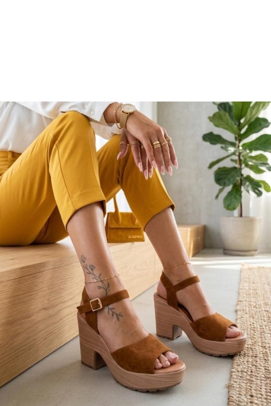 Sandály na podpatku model 229781 Solea