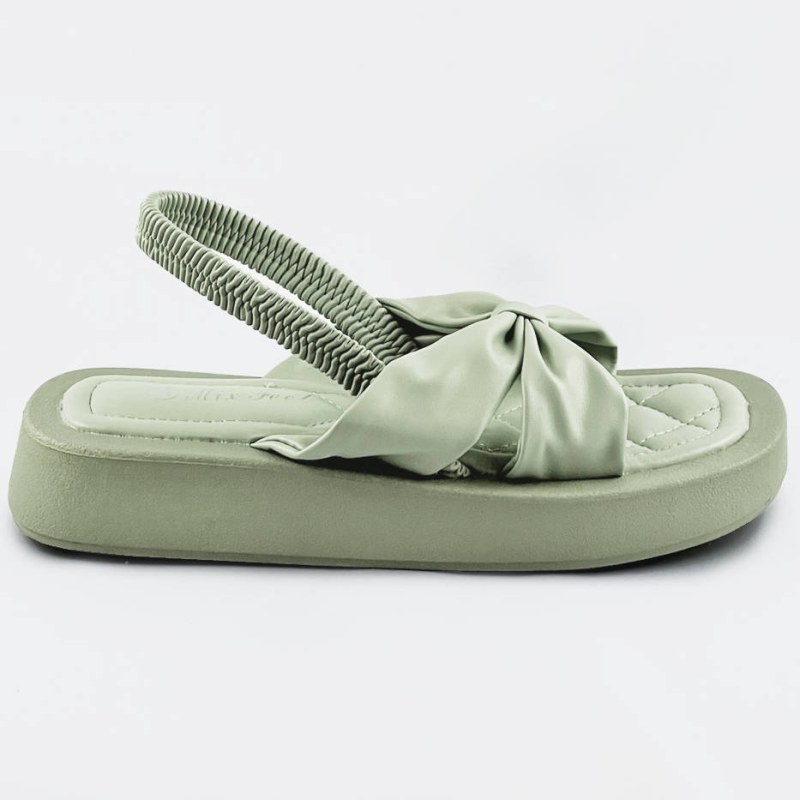 Zelené sandály na platformě (CM-58) - Dámské boty sandály