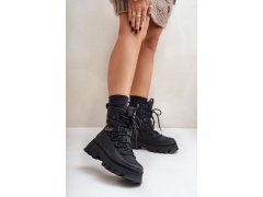 Dámské zimní boty na zip lee cooper lcj-26-01-4628 Černé