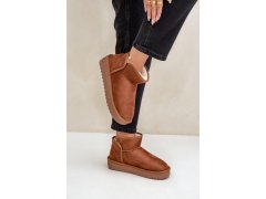 Dámské sněhule na platformě d.franklin dfsh370010 Hnědé