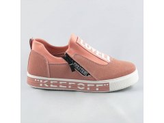 Růžové dámské boty se zipem (K773-1)