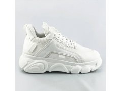 Bílé dámské tenisky "sneakers" na platformě (YM-151)
