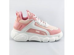 Růžové dámské tenisky "sneakers" na platformě (YM-151)