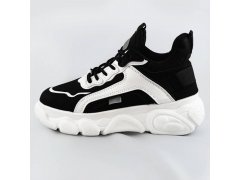 Černé dámské tenisky "sneakers" na platformě (YM-151)