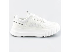Bílé dámské sportovní boty s ozdobným vzorem (LA811)