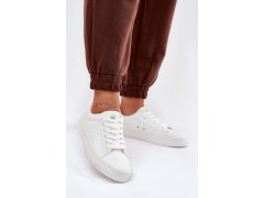 Nízké dámské tenisky z&nbsp;eko kůže big star nn274577 Bílé