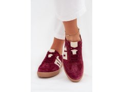 Dámské semišové sneakersy vinceza 79557 bordové