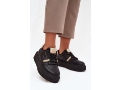 Dámské sneakersy na platformě big star ss274360 Černé
