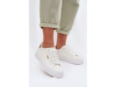Sneakersy na platformě big star tt274805 bílé