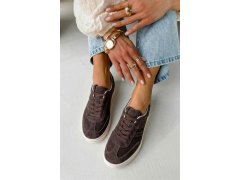 Sneakersy z veluru vinceza 95400 Čokoládové