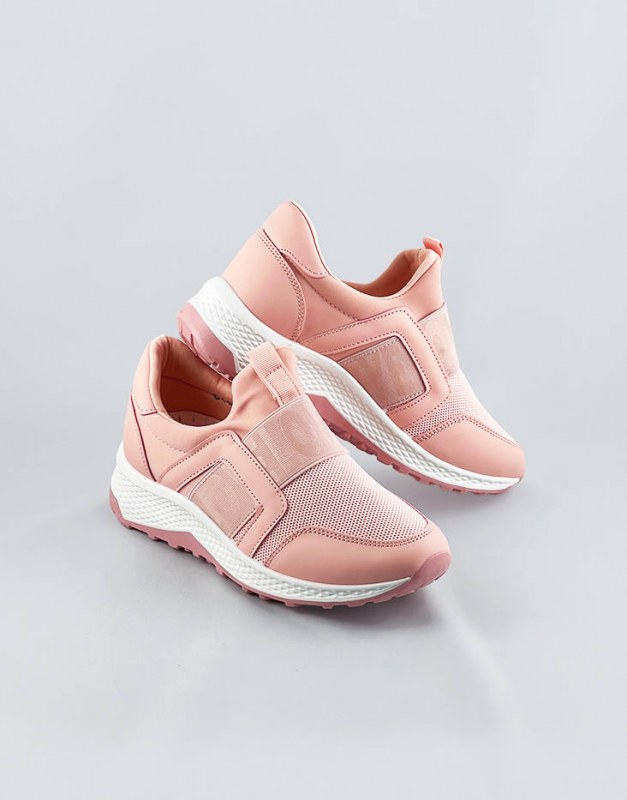 Růžové dámské boty slip-on (C1003) - Dámské boty tenisky