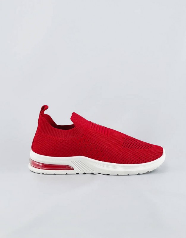 Červené dámské nazouvací sportovní boty (LDH886) - Dámské boty tenisky