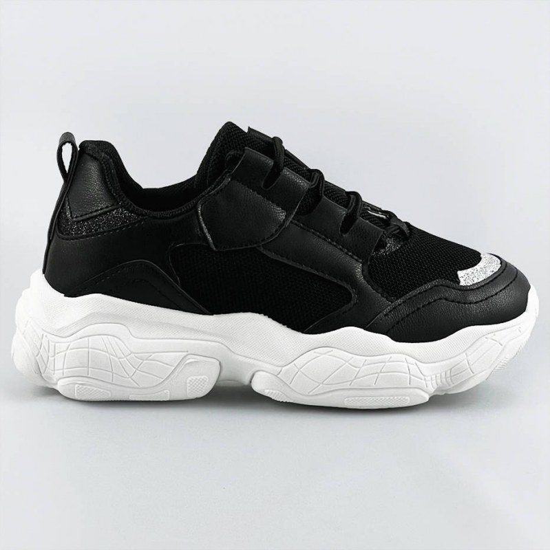 Černé dámské šněrovací tenisky "sneakers" (172) - Dámské boty tenisky
