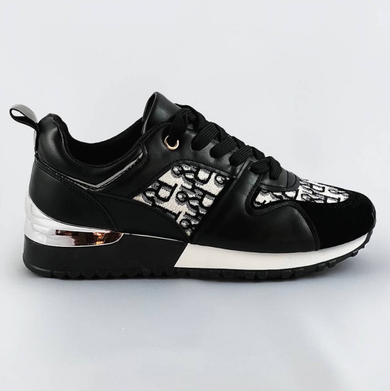Černé dámské tenisky adidasky se zvýšenou podrážkou (666-20) - Dámské boty tenisky
