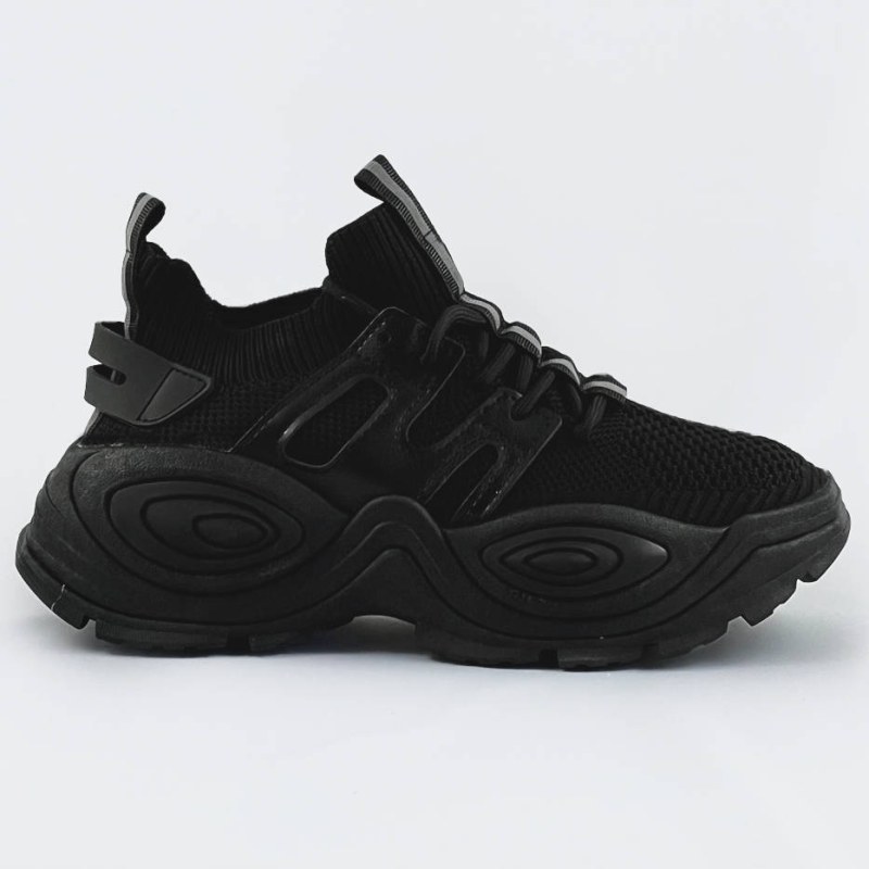 Černé dámské textilní tenisky sneakers (RA16) - Dámské boty tenisky