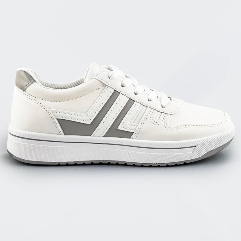 Bílo-šedé dámské sportovní boty (AD-587) - Dámské boty tenisky