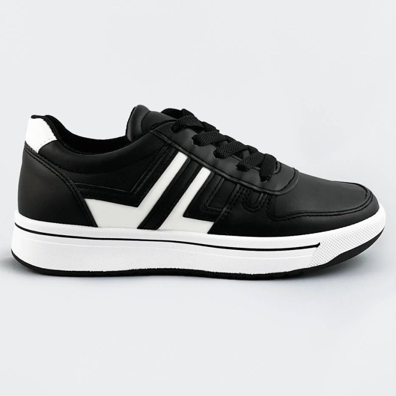 Černo-bílé dámské sportovní boty (AD-587) - Dámské boty tenisky