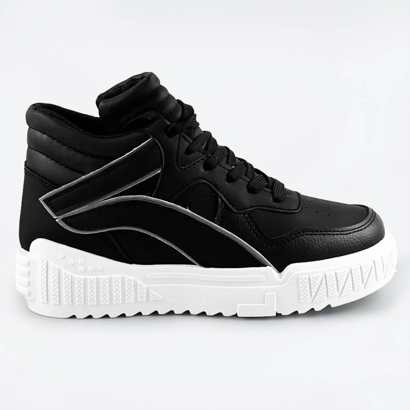 Vyšší černé dámské sportovní boty (SG-139) - Dámské boty tenisky