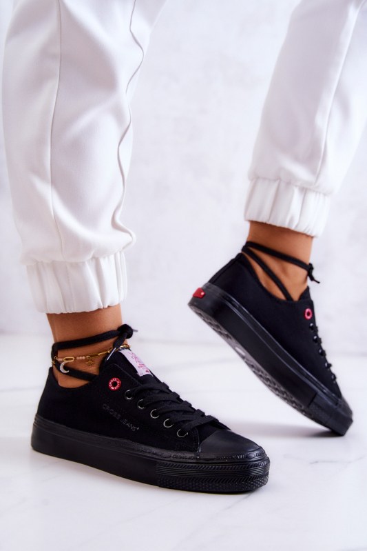 Klasické tenisky cross jeans jj2r4019c černá