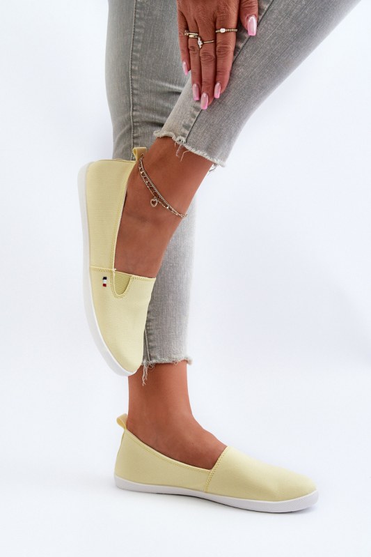 Dámské tenisky slip-on žluté Adrancia - Dámské boty tenisky