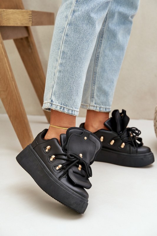 Dámské sneakersy na platformě černé Dolistana