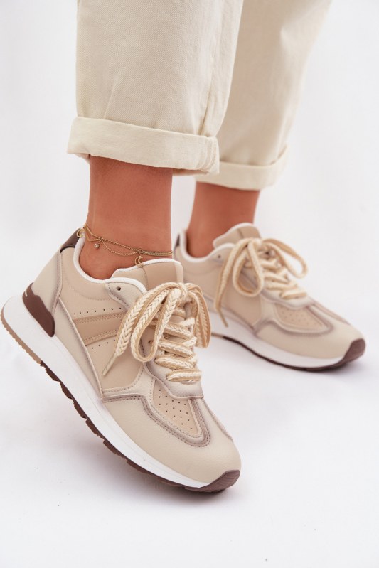 Dámské tenisky z eko kůže béžové Kelira