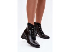 Dámské boty na podpatku na zip model 219244 step in style