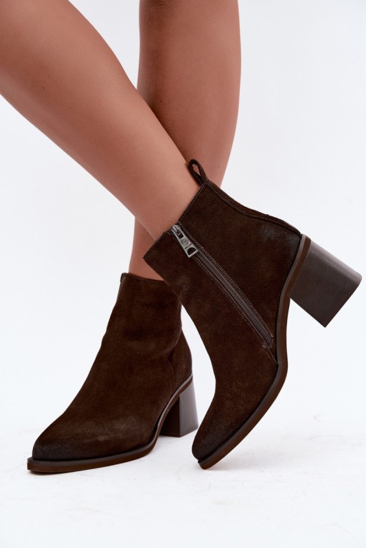 Dámské boty na podpatku na zip model 231650 step in style - Dámské boty trekové