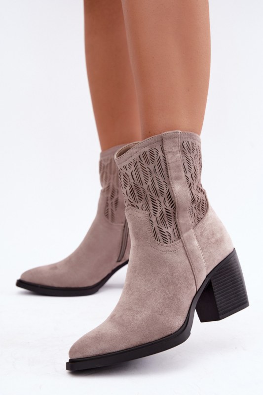 Dámské boty na podpatku na zip model 232071 step in style - Dámské boty trekové